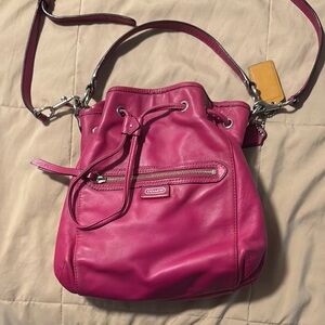 Coach Pink Shoulder Bag with Adjustable Strap